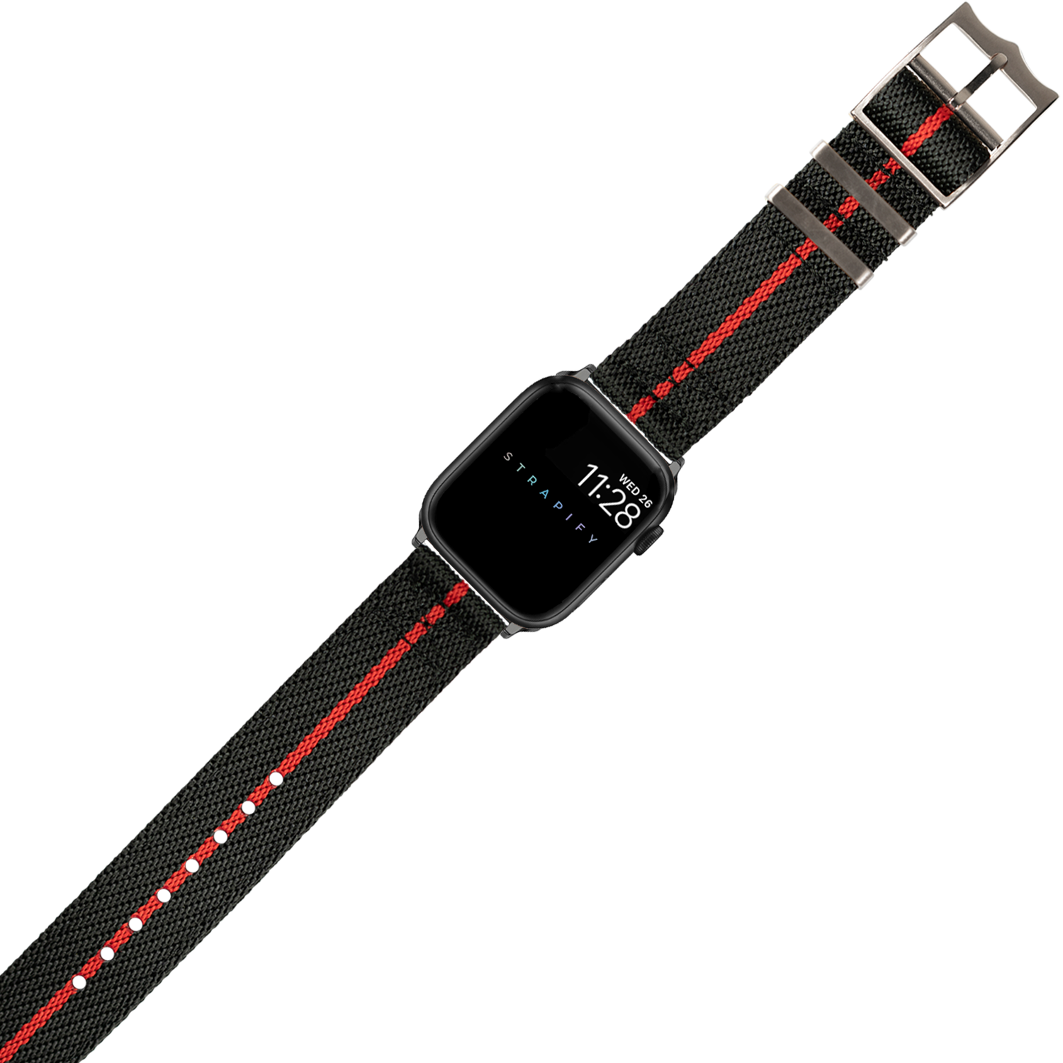 [Apple Watch] Cross Militex - Black / Red