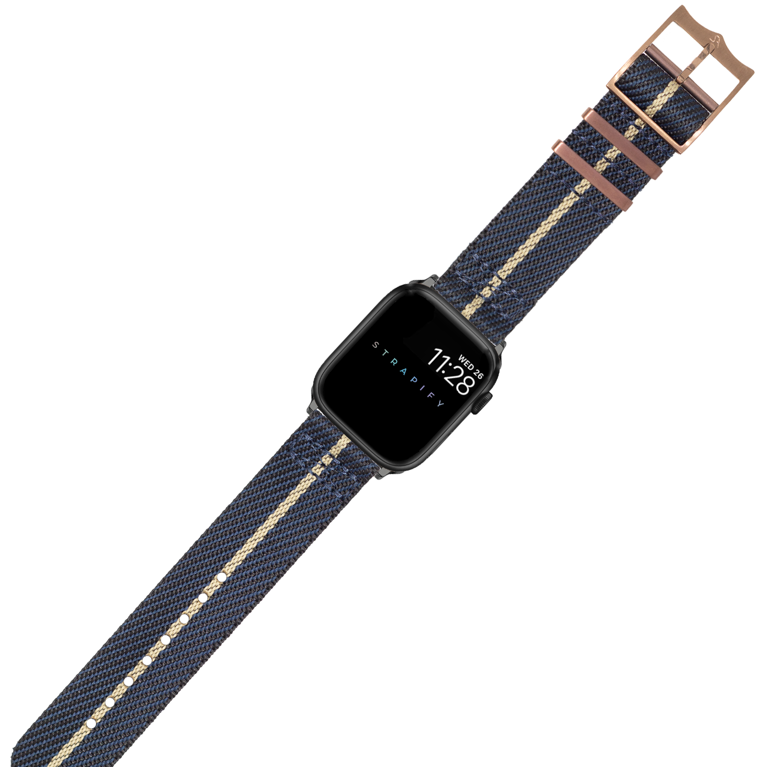 [Apple Watch] Cross Militex - Blue / Wheat [Bronze Coloured Hardware]