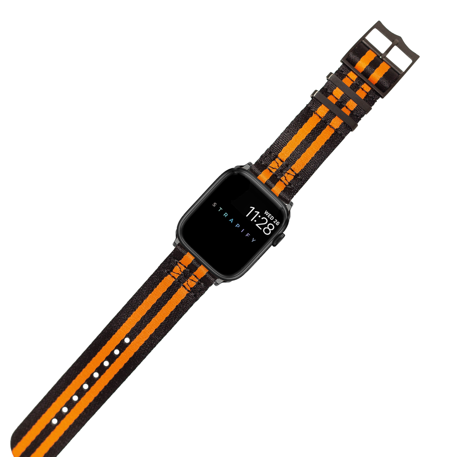 [Apple Watch] Ultra Militex - Stealth Black / Orange [Black Hardware]