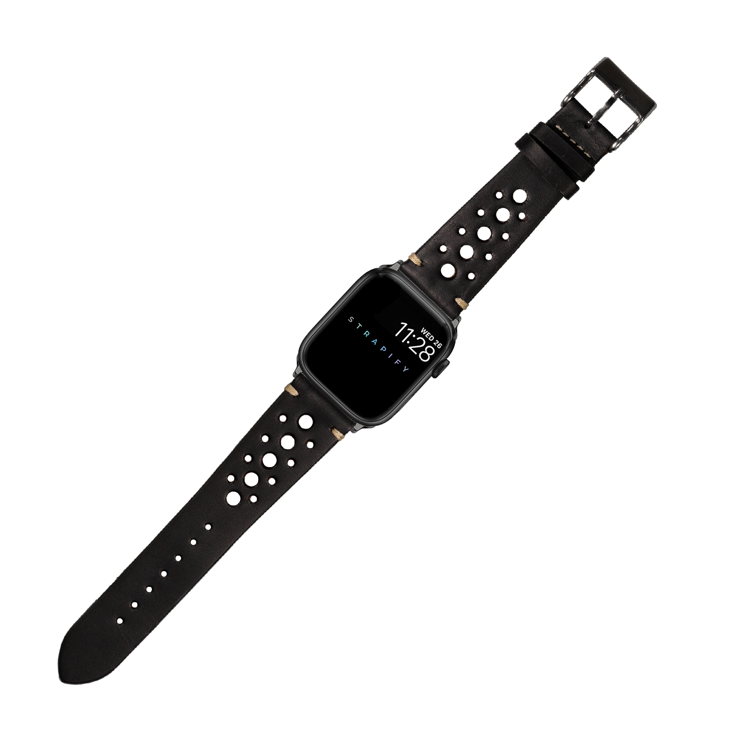 [Apple Watch] Vintage Rally Leather - Black