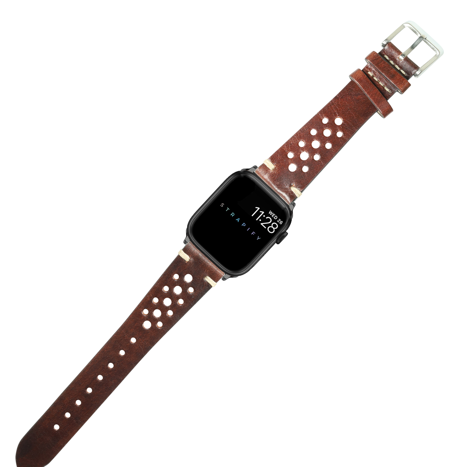 [Apple Watch] Vintage Rally Leather - Smoked Dark Brown