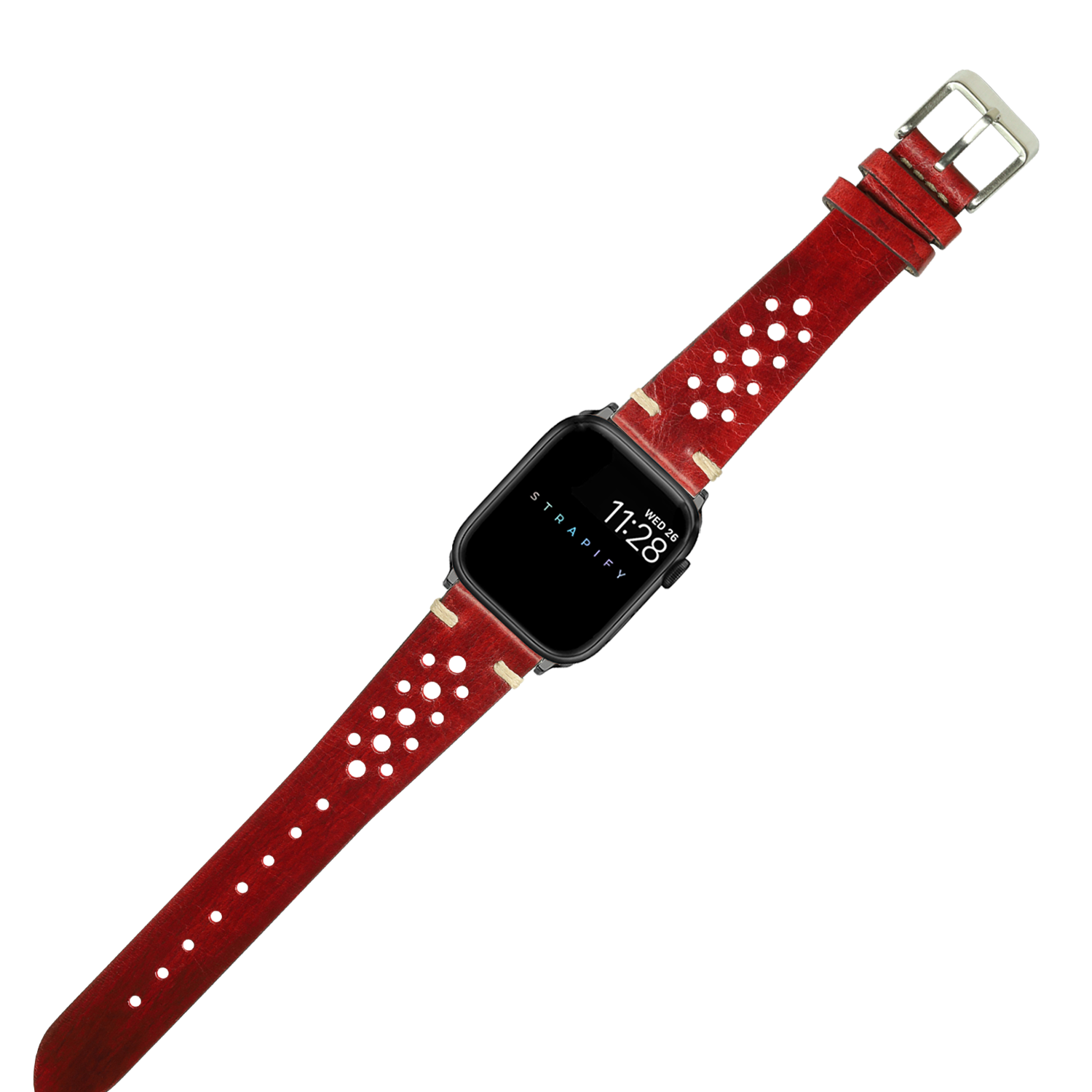 [Apple Watch] Vintage Rally Leather - Burnished Red