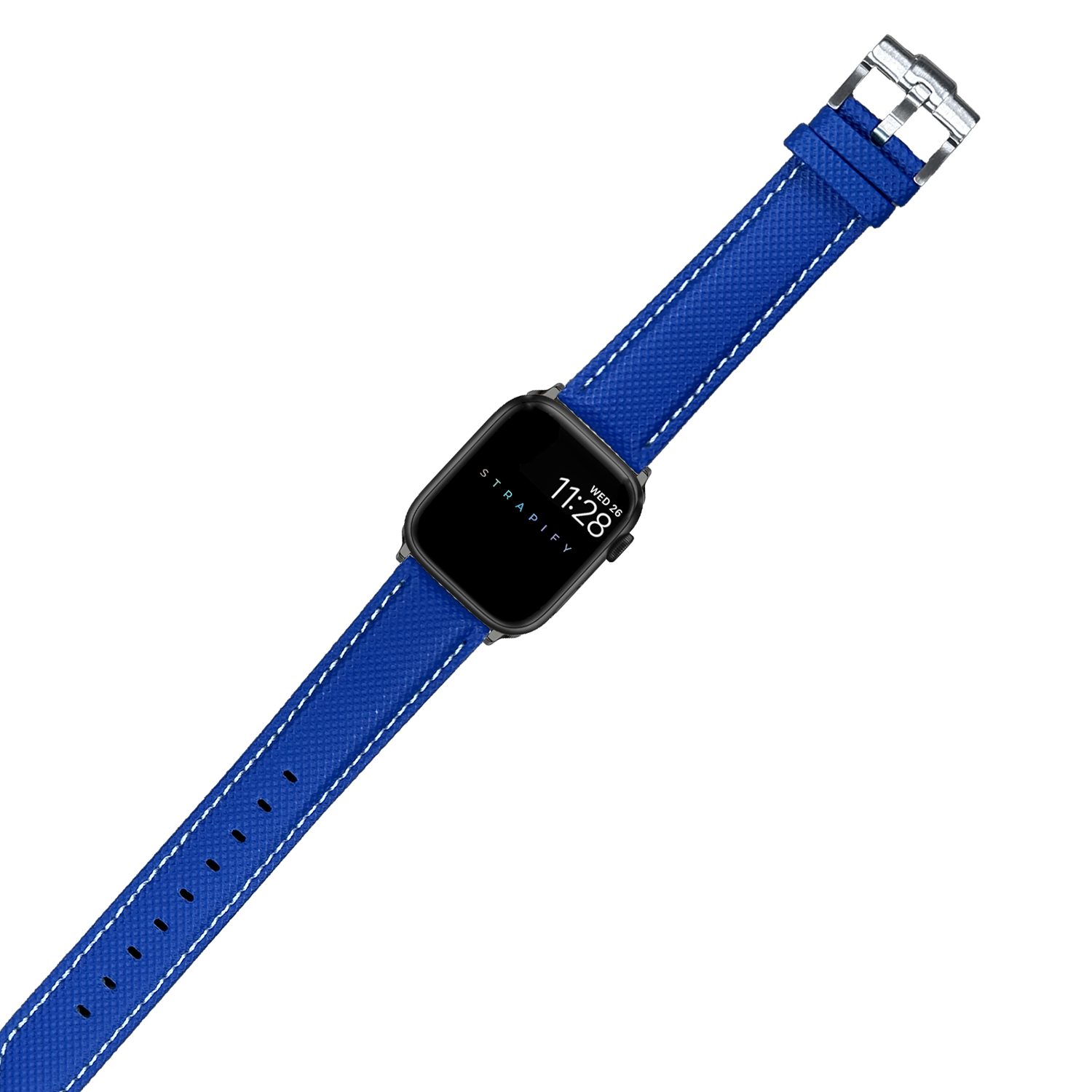 [Apple Watch] Sailcloth - Electric Blue | White Stitching