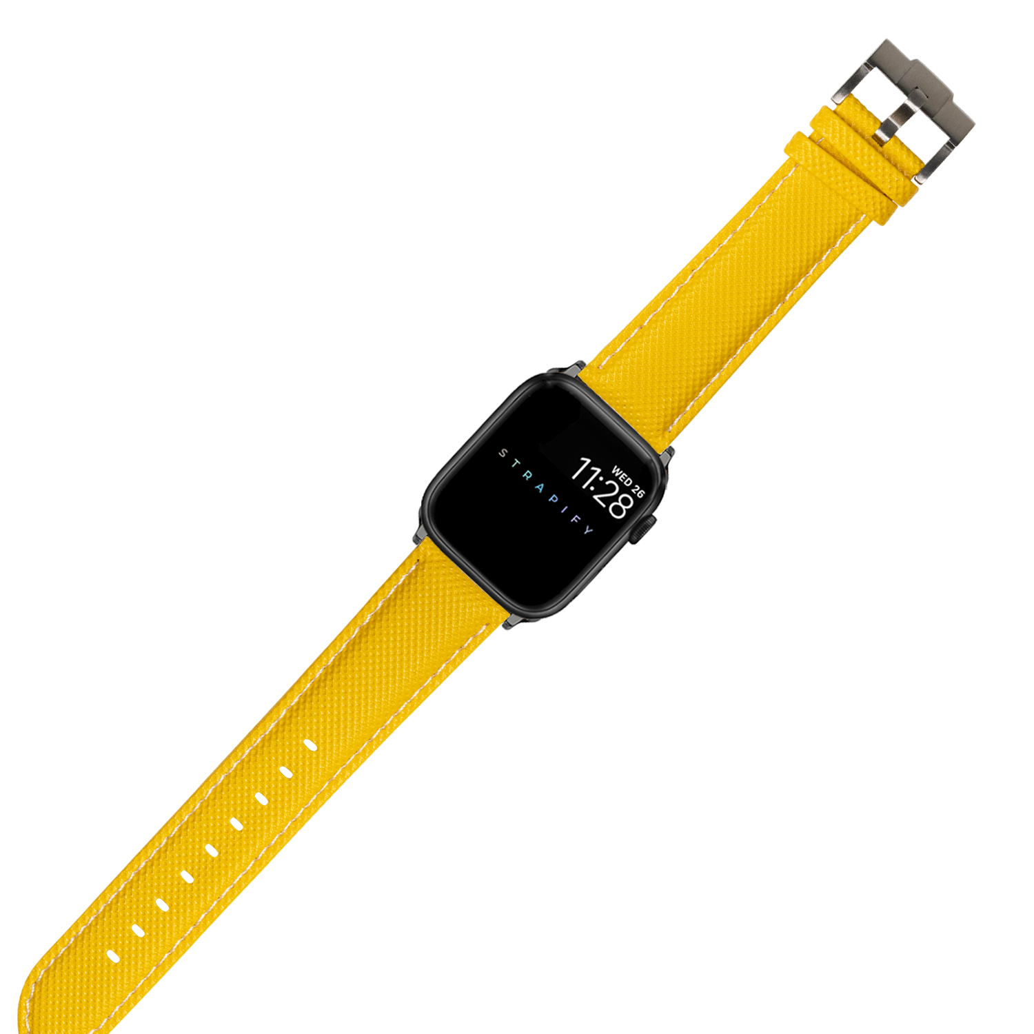 [Apple Watch] Sailcloth - Yellow with White Stitching