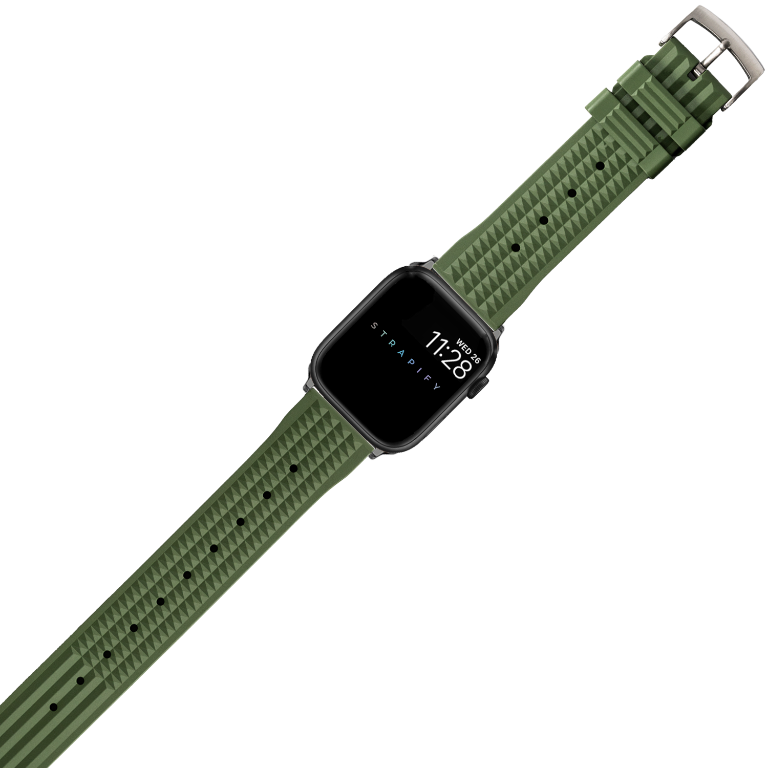 [Apple Watch] King Waffle FKM Rubber - Army Green