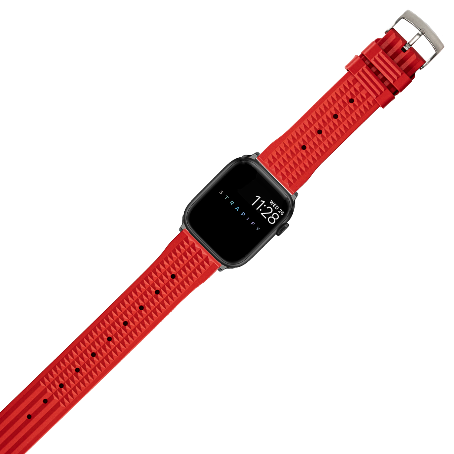 [Apple Watch] King Waffle FKM Rubber - Red