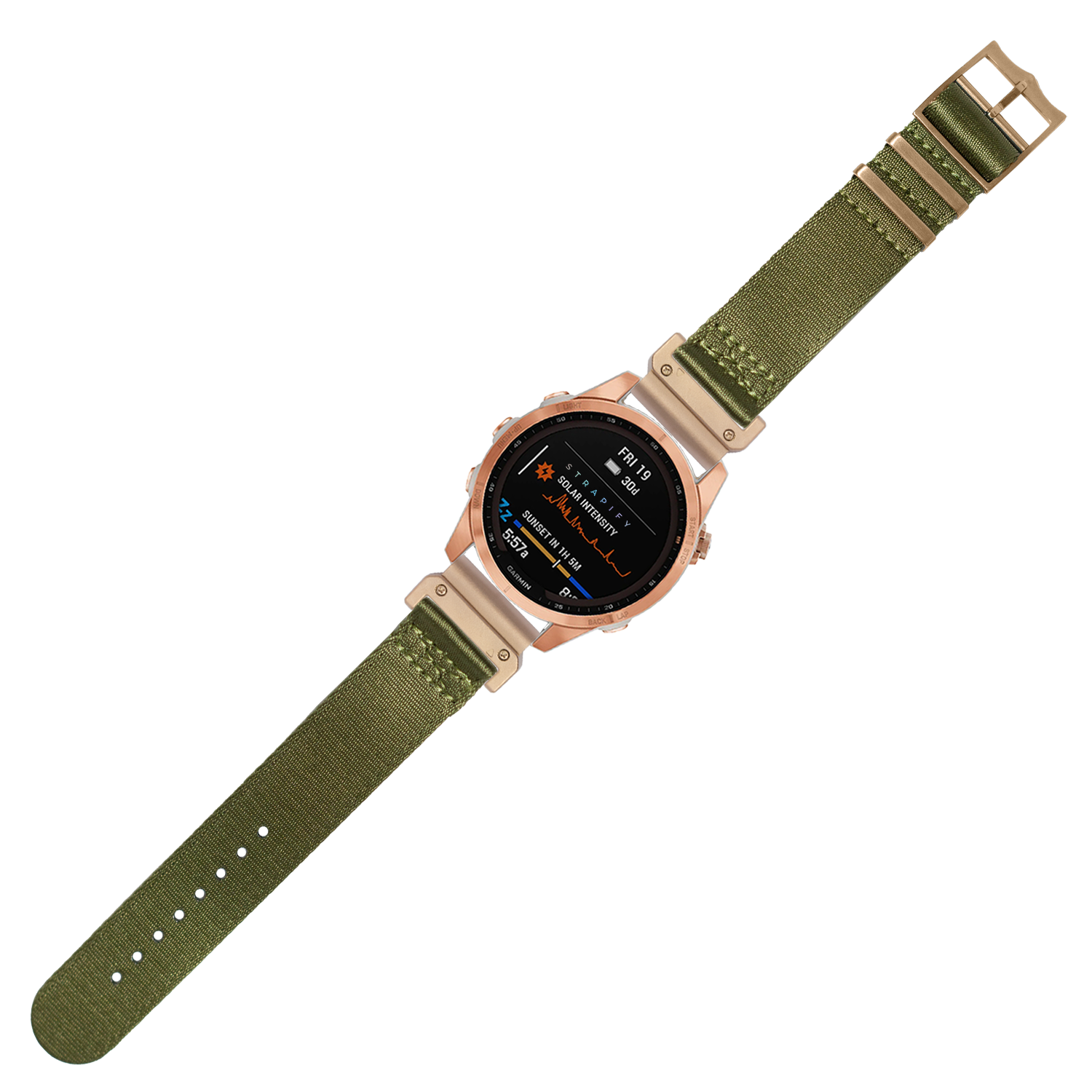 [QuickFit] Ultra Militex - Army Green [Rose Gold Hardware] 26mm