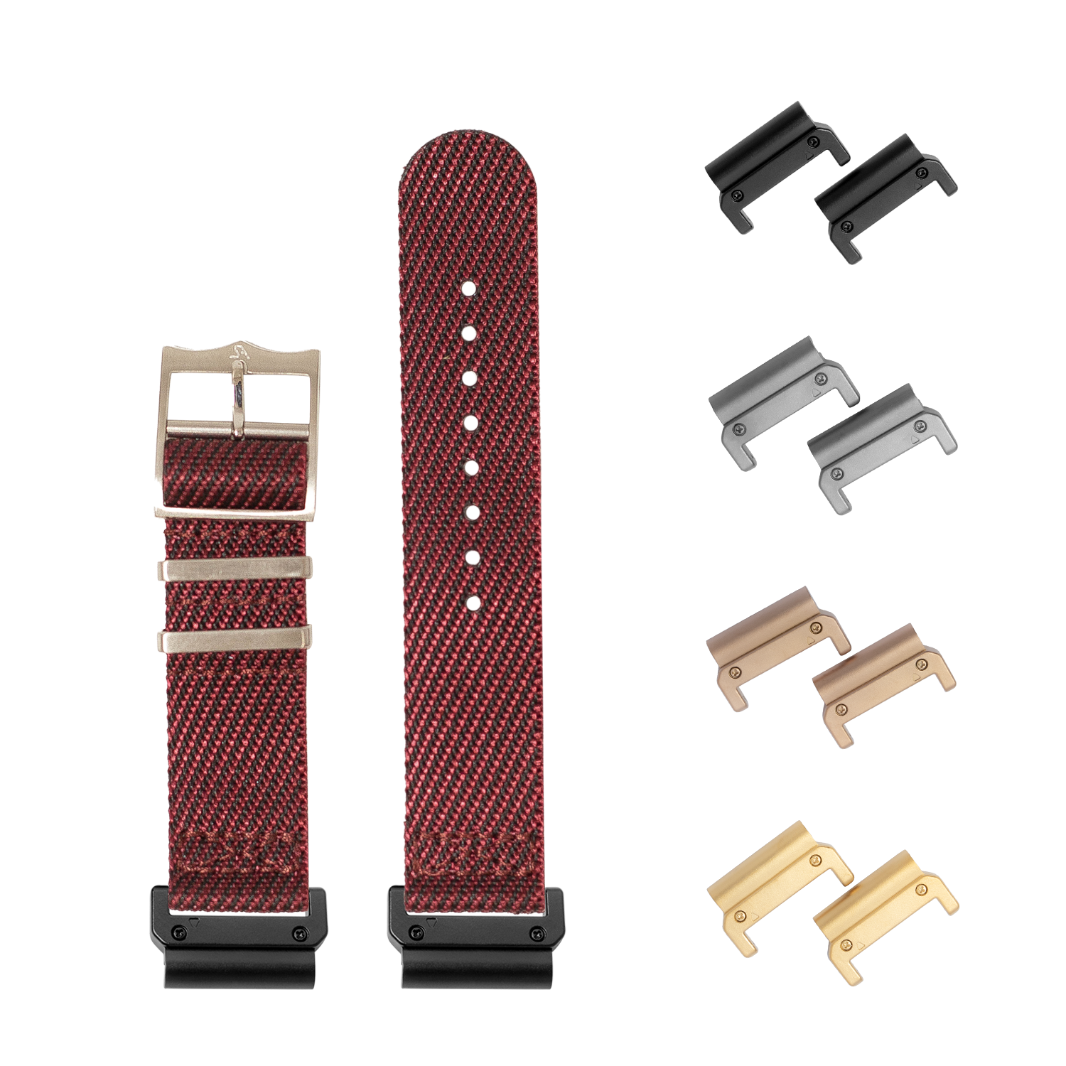 [QuickFit] Cross Militex - Wine Red 22mm