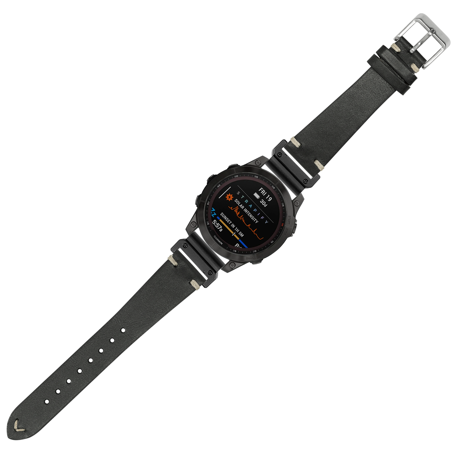 [QuickFit] Vintage Knotted Leather - Black 22mm