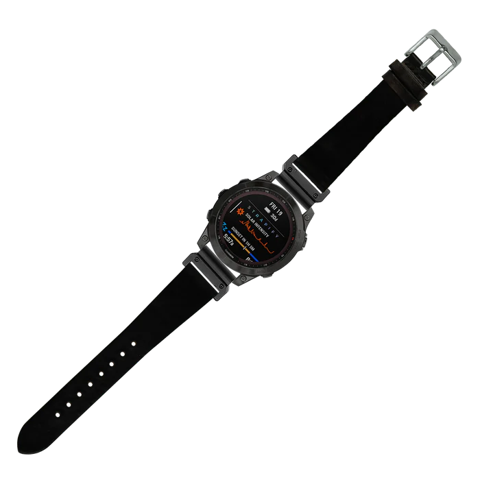 [QuickFit 20mm] Vintage Leather - Smoked Black