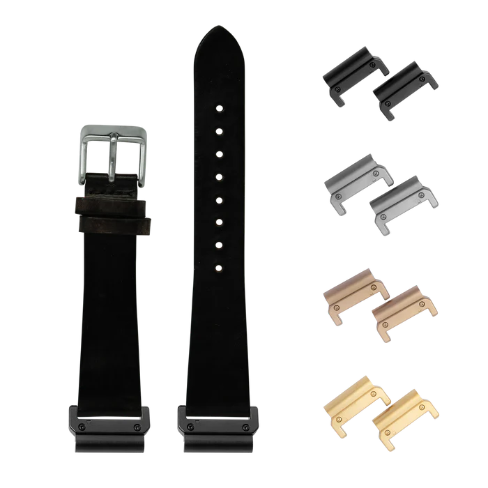 [QuickFit 20mm] Vintage Leather - Smoked Black