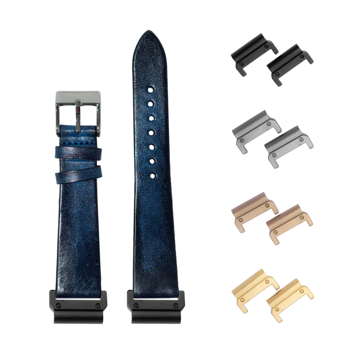 [QuickFit 20mm] Vintage Leather - Smoked Navy Blue