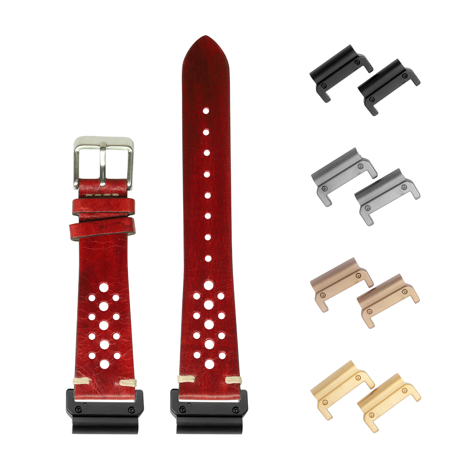 [QuickFit] Vintage Rally Leather - Burnished Red 22mm