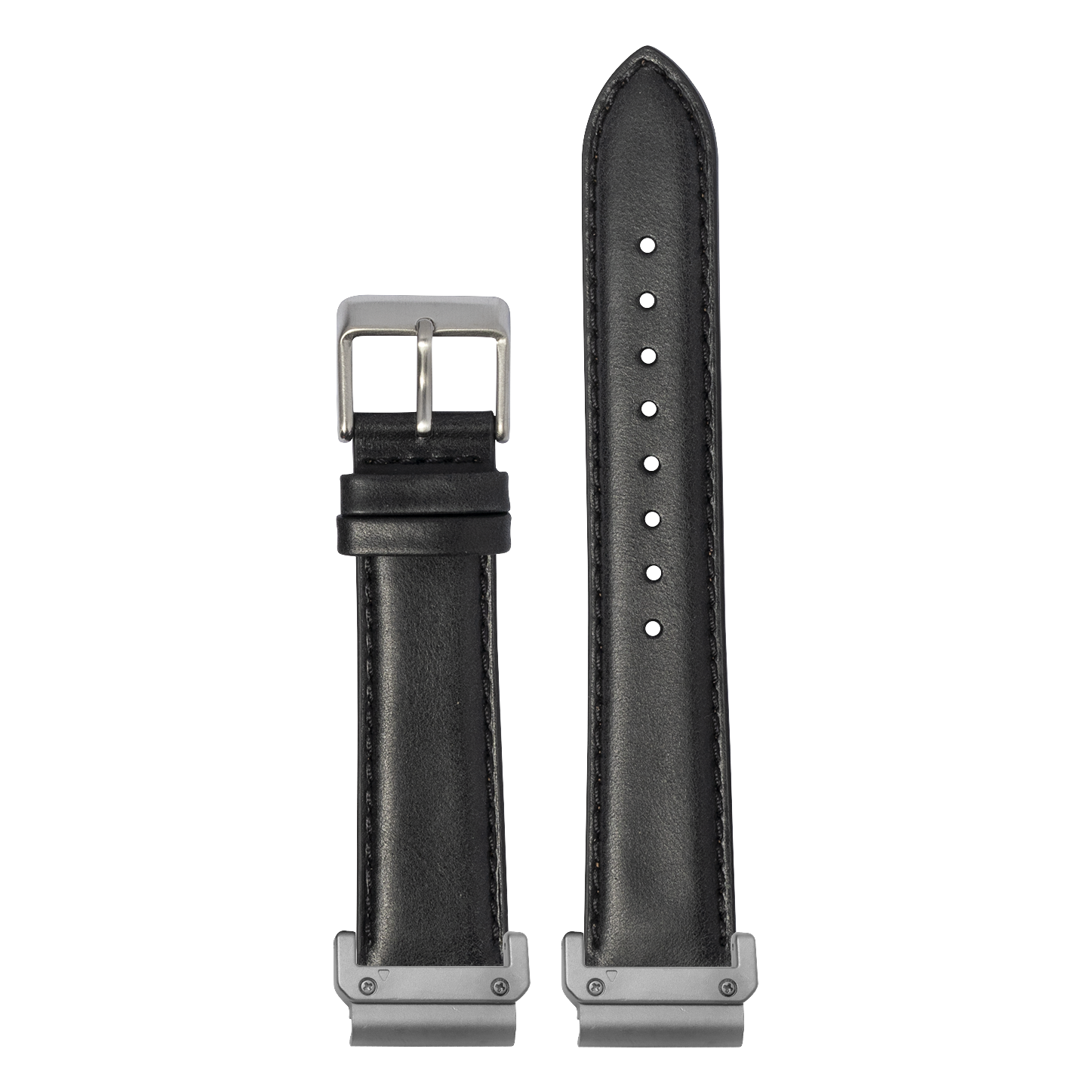 Padded Leather Black strap with QuickFit adapters attached to both ends