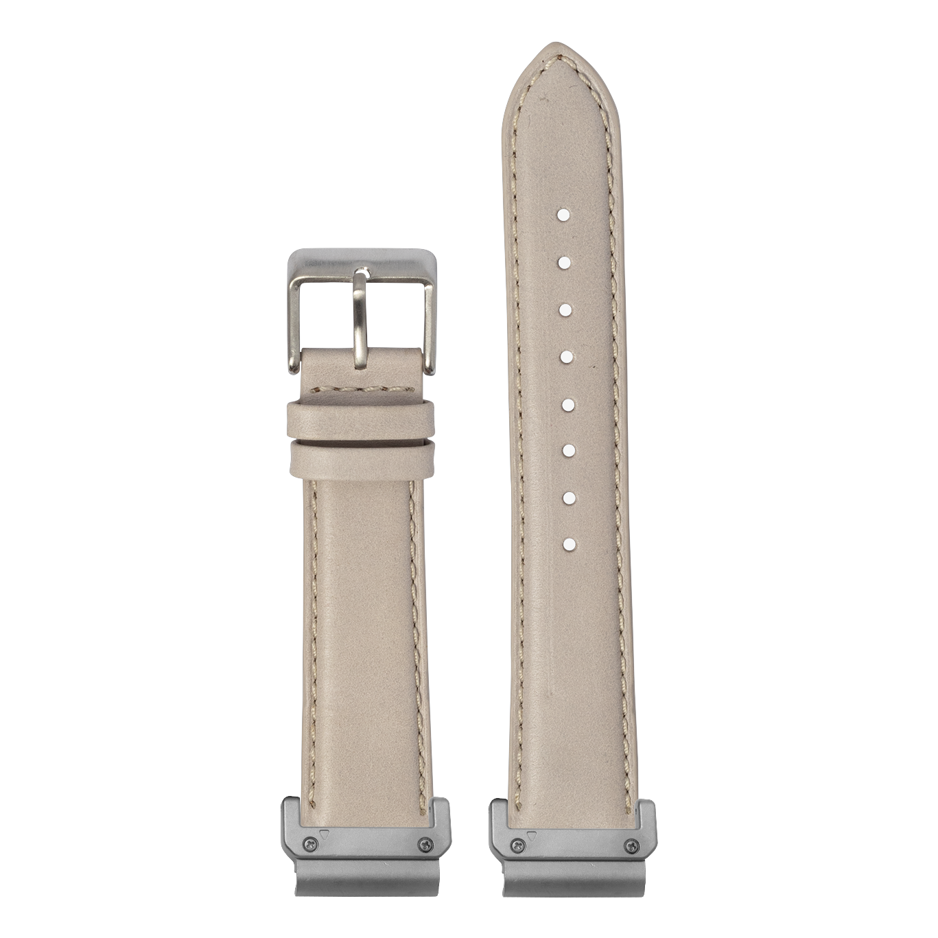 Padded Leather Pale Pink strap with QuickFit adapters attached to both ends