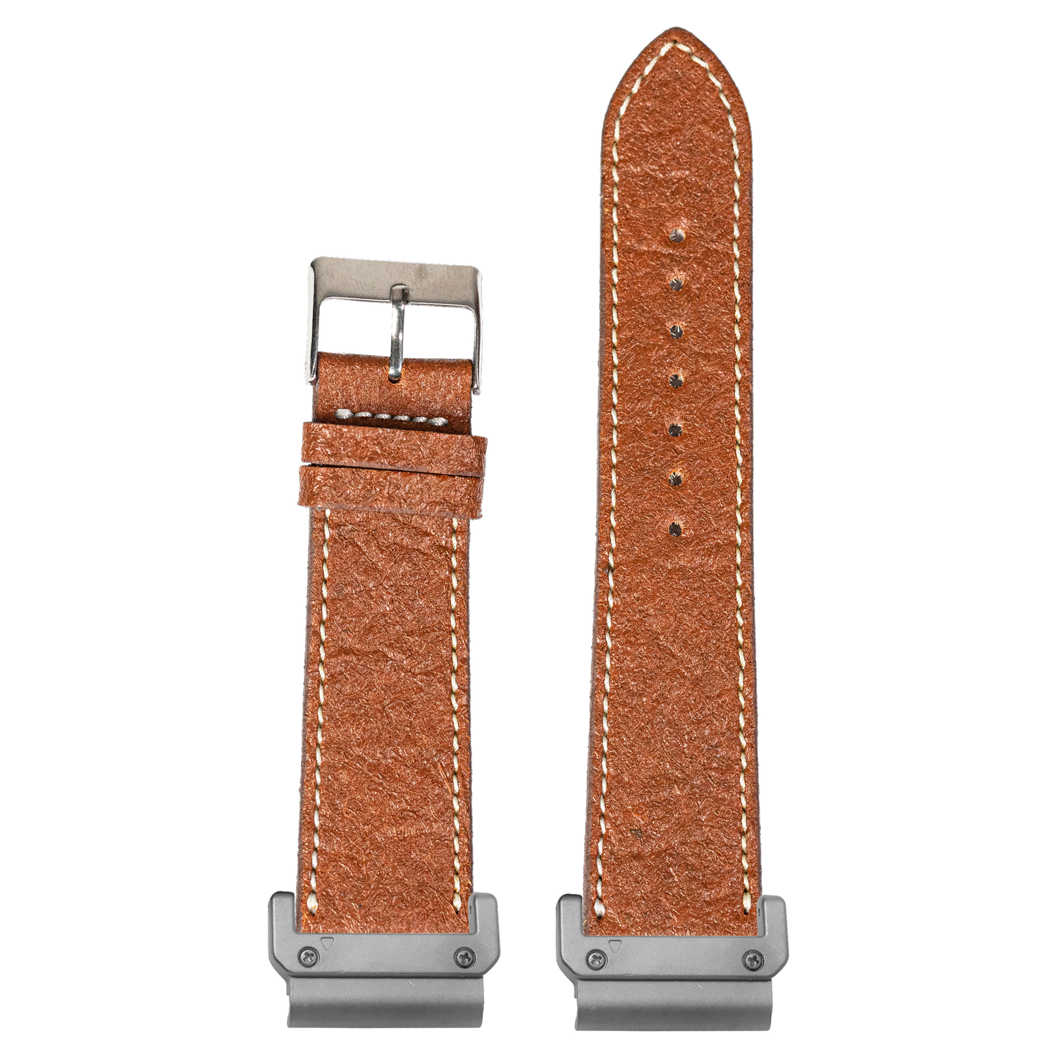 Watch strap with QuickFit 20mm adapters attached to both ends - flat lay