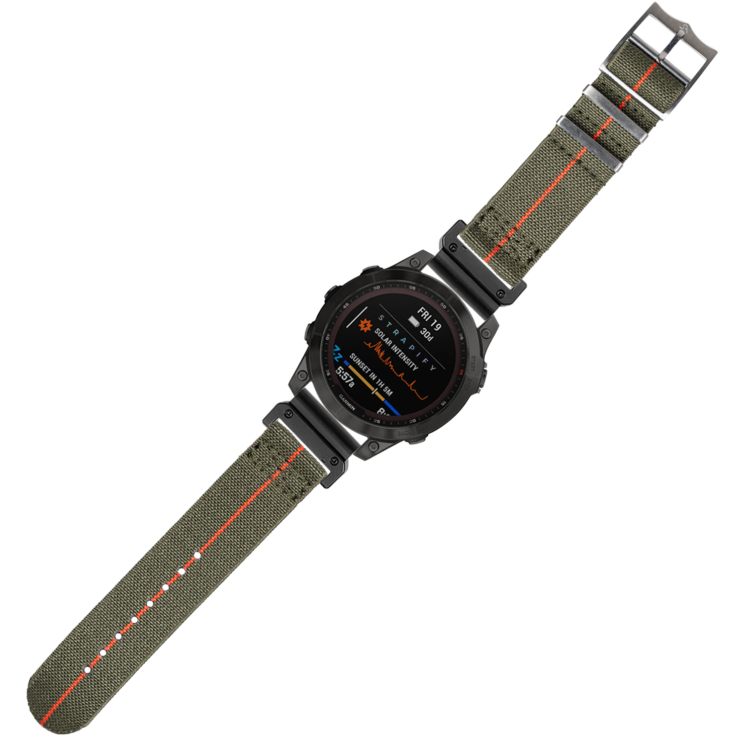 [Fitbit Charge 3 / 4] ElastoFlex - Army Green/Red