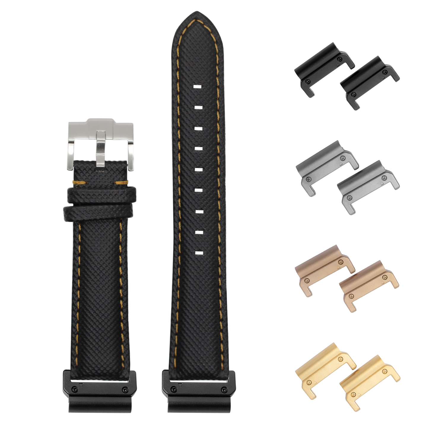 [QuickFit] Sailcloth - Black | Gold Stitching