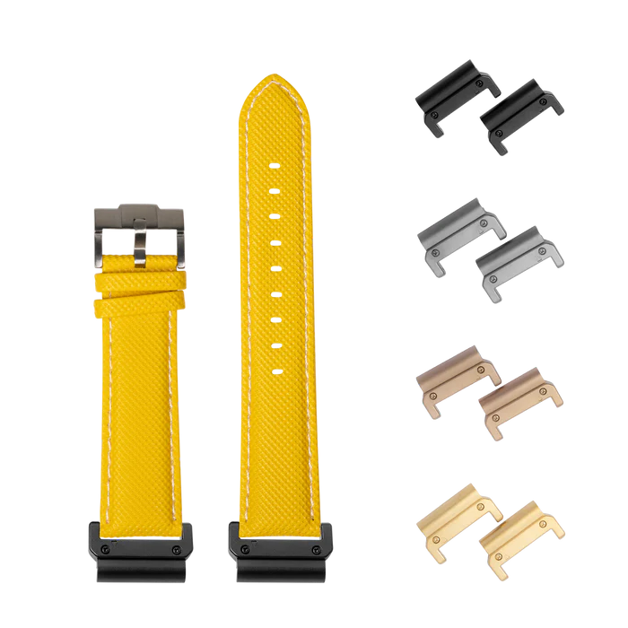 [QuickFit 20mm] Sailcloth - Yellow with White Stitching