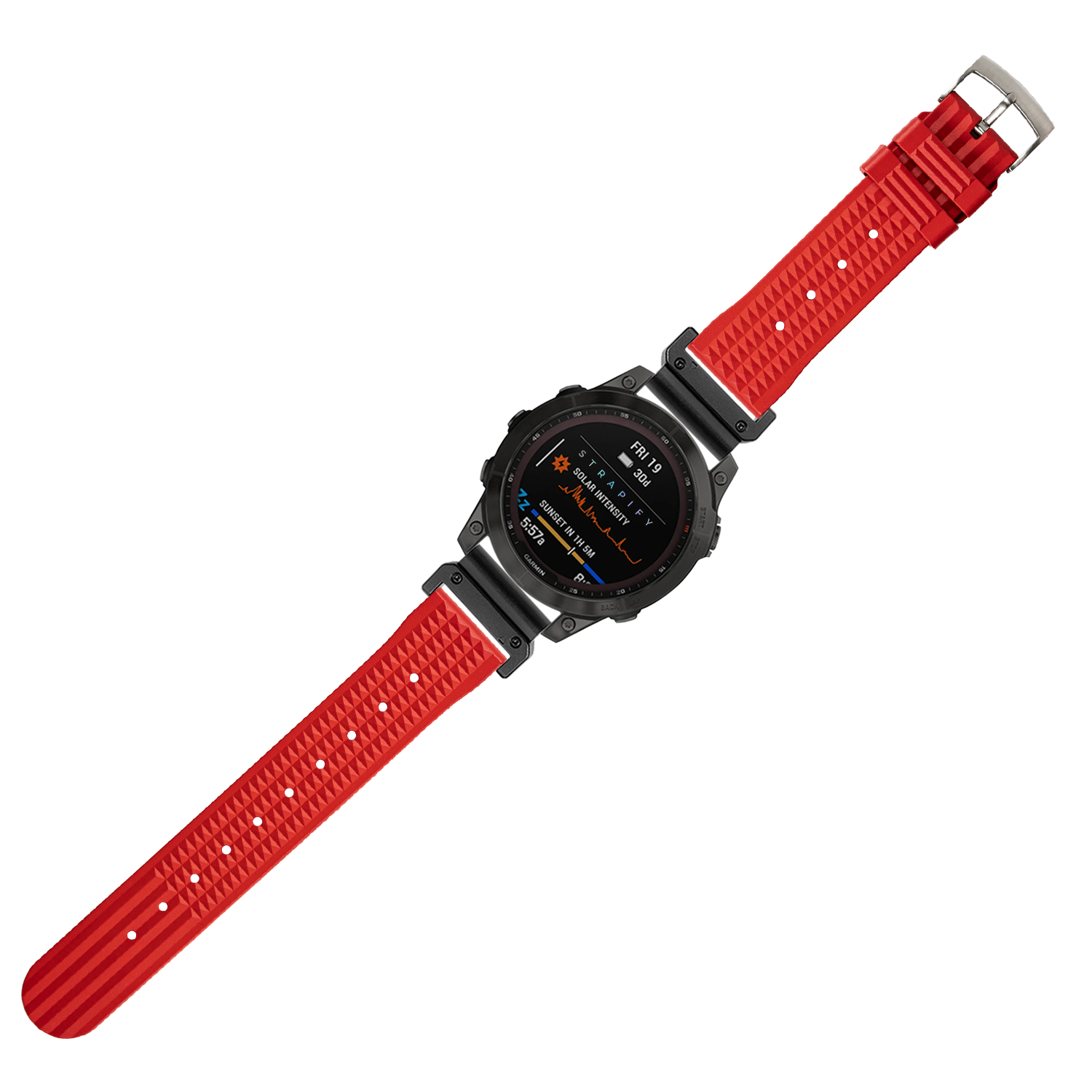 [QuickFit] King Waffle FKM Rubber - Red 26mm