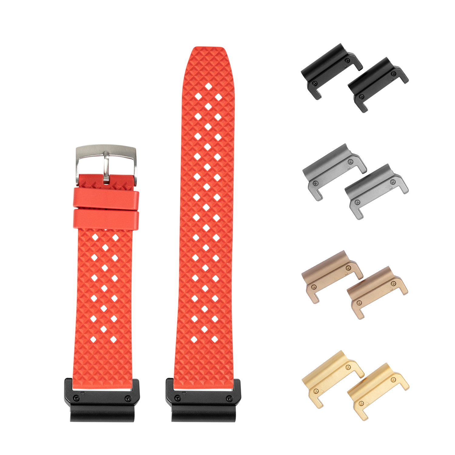 [QuickFit] King Honeycomb FKM Rubber - Red 22mm