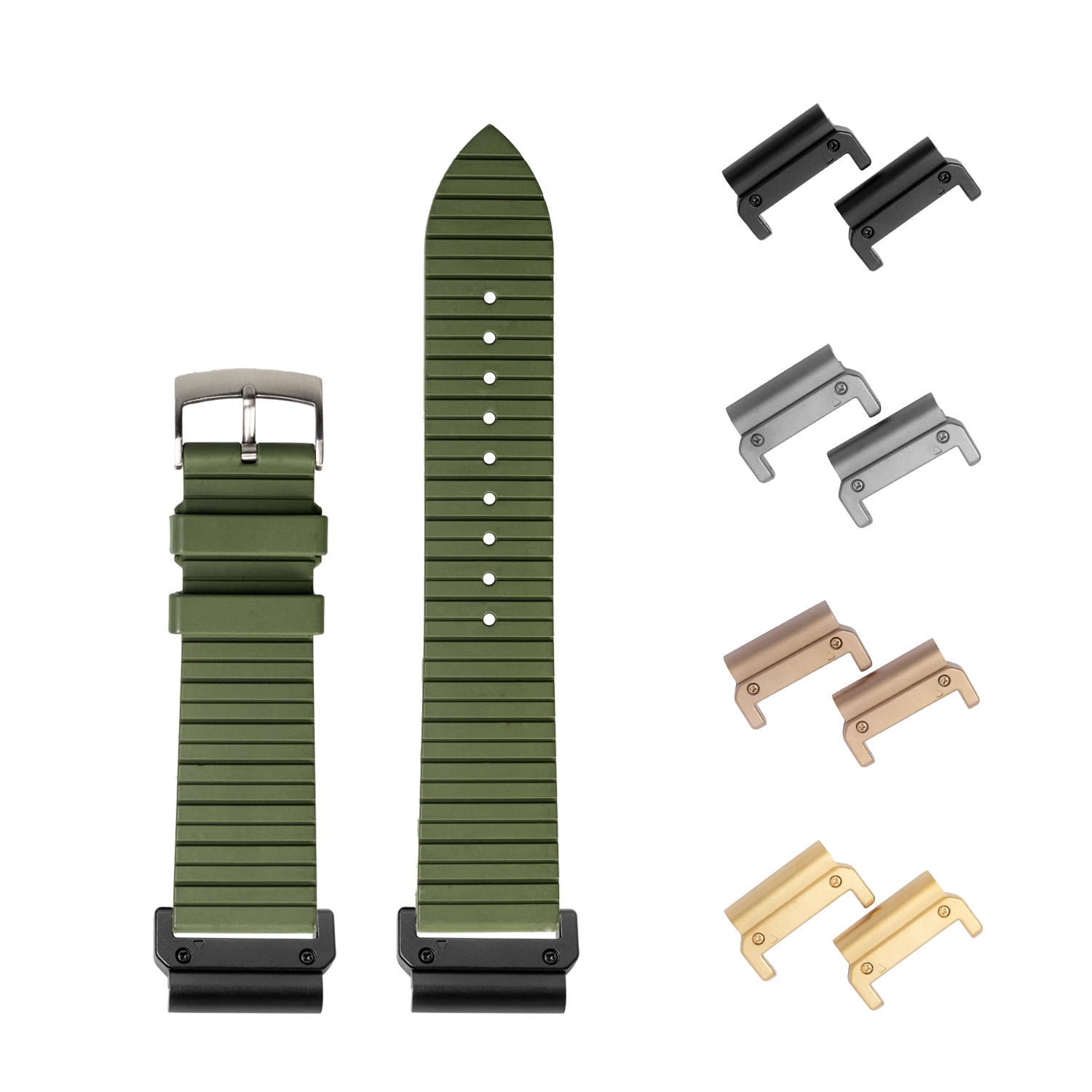 [QuickFit] King Panelarc FKM Rubber - Army Green 22mm