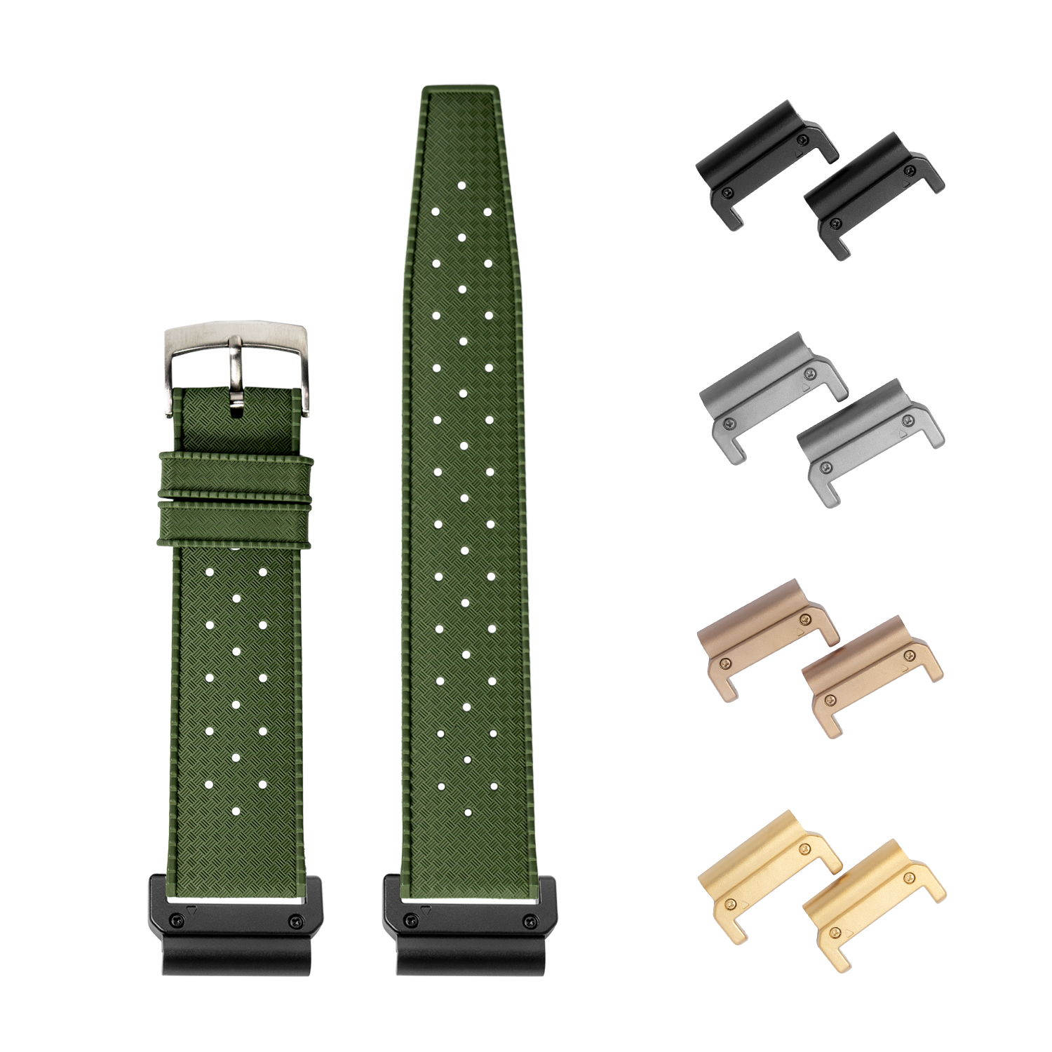 [QuickFit] King Tropic FKM Rubber - Forest Green 22mm
