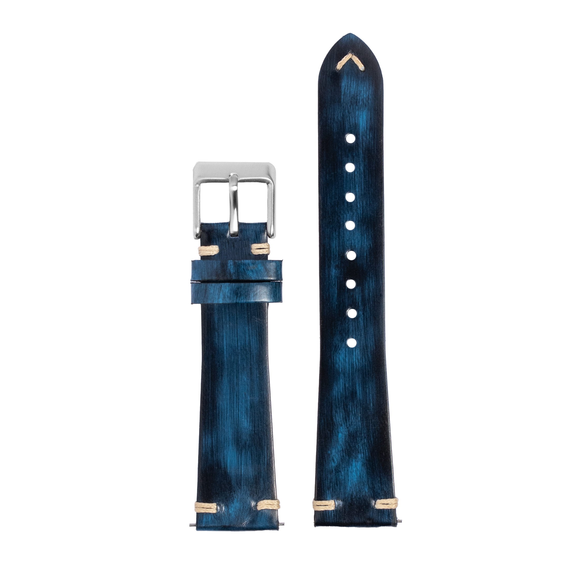 [QuickFit] Vintage Knotted Leather - Smoked Navy Blue