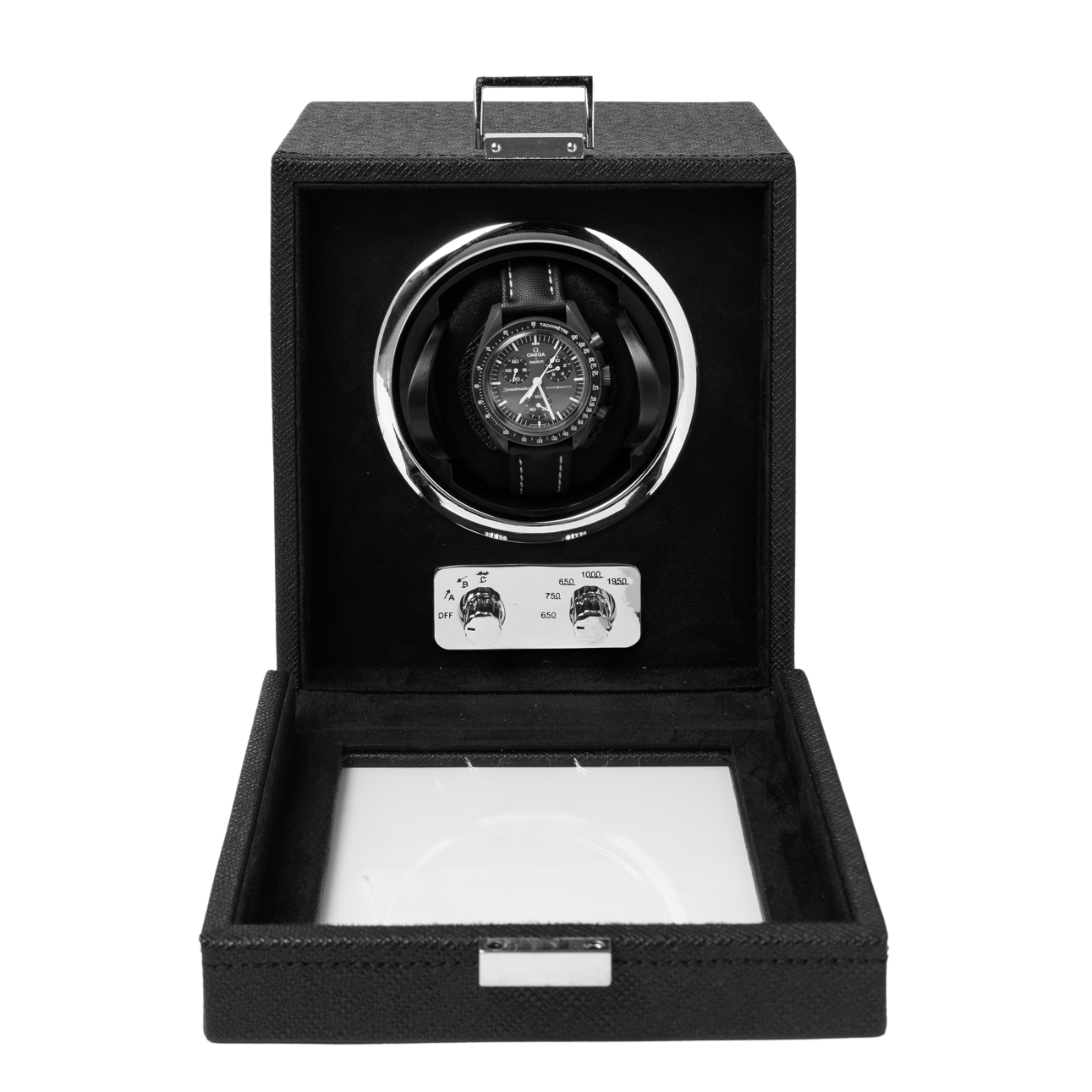 Watch Winder -  Saffiano Leather (Single/Double) | Black