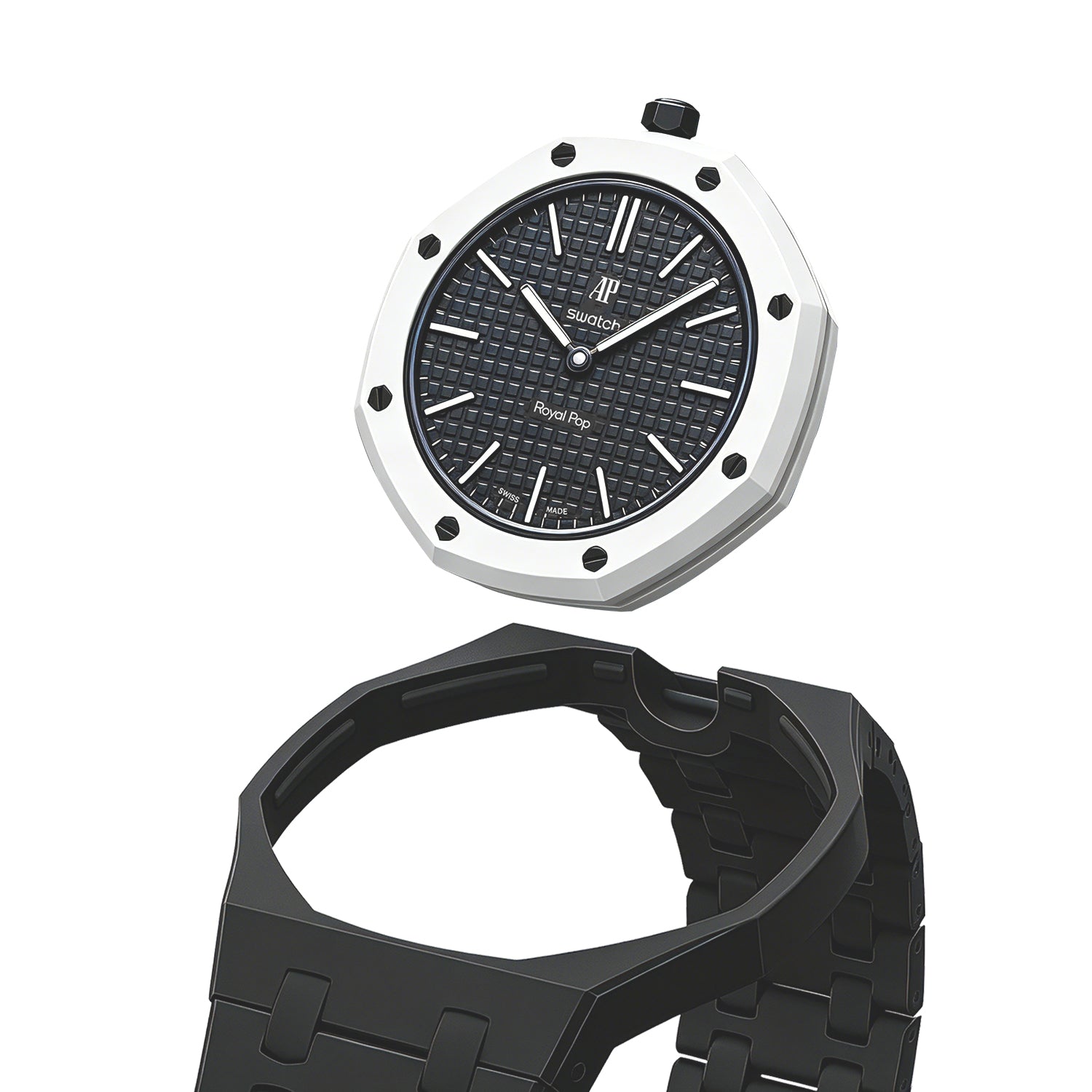 [AP x Swatch Royal Pop] Bioceramic Strap - Black