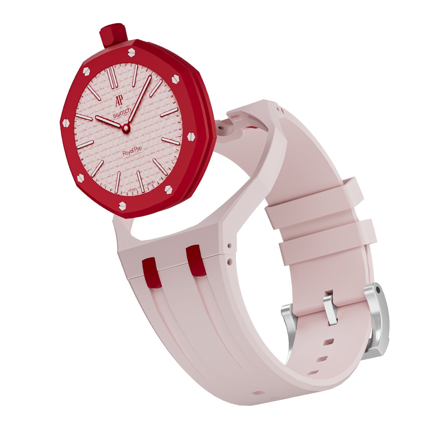 [PRE-ORDER] [AP x Swatch Royal Pop] Bioceramic/Silicone Strap - Rose Pink