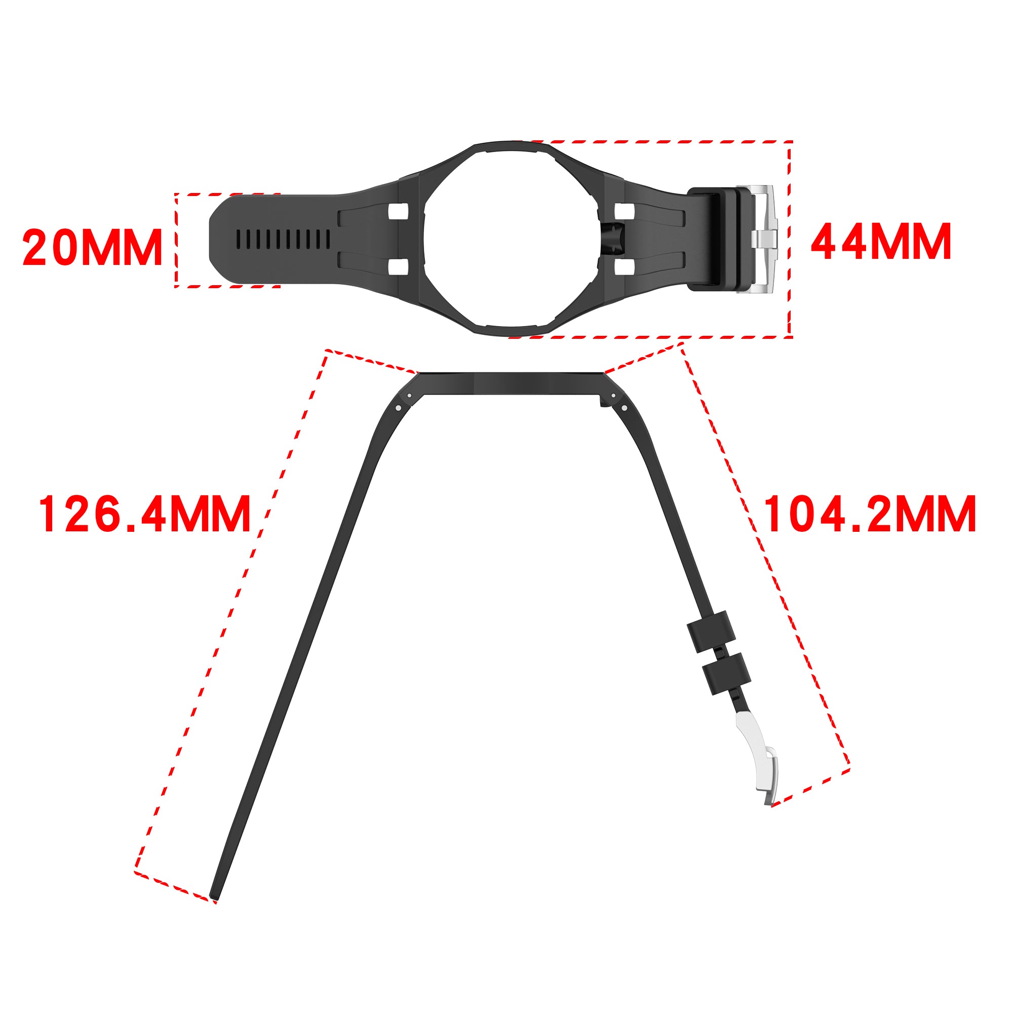 AP x Swatch Royal Pop Silicone Strap - Black | Strapify
