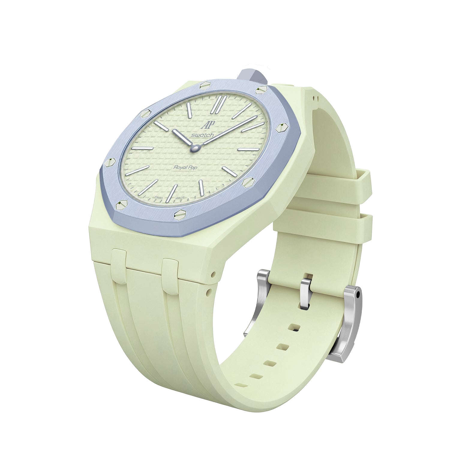 AP x Swatch Royal Pop Bioceramic/Silicone Strap - Pastel Yellow