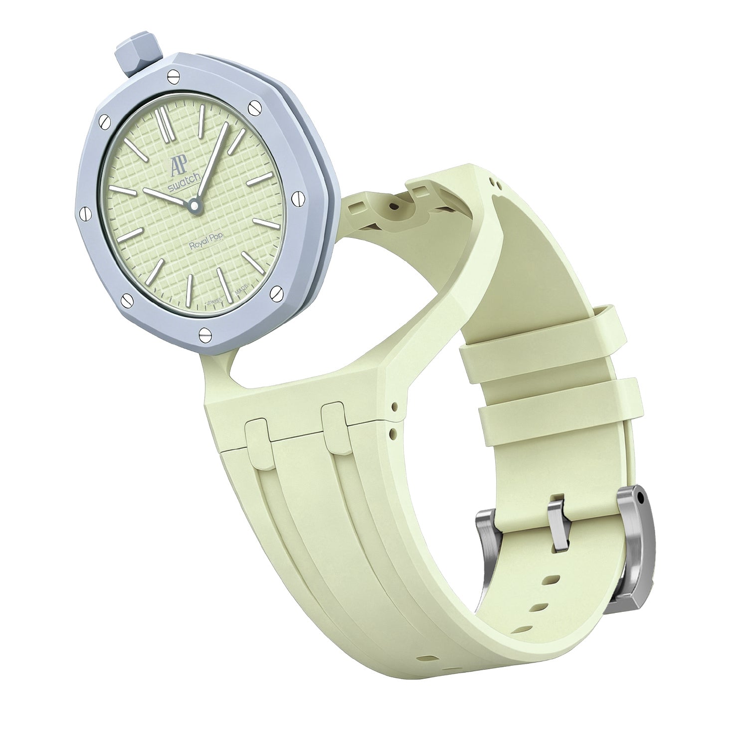 [PRE-ORDER] [AP x Swatch] Royal Pop Bioceramic/Silicone Strap - Pastel Yellow