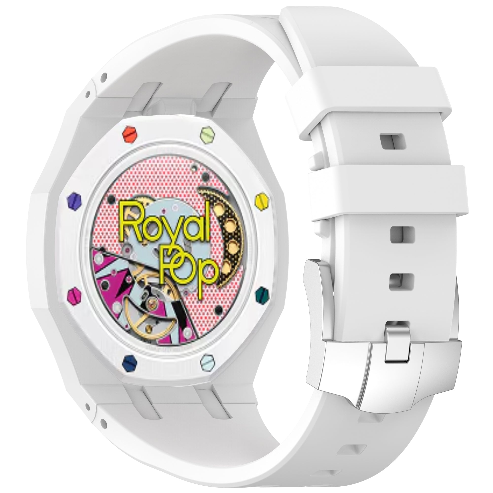[PRE-ORDER] [AP x Swatch] Royal Pop Silicone Strap - White