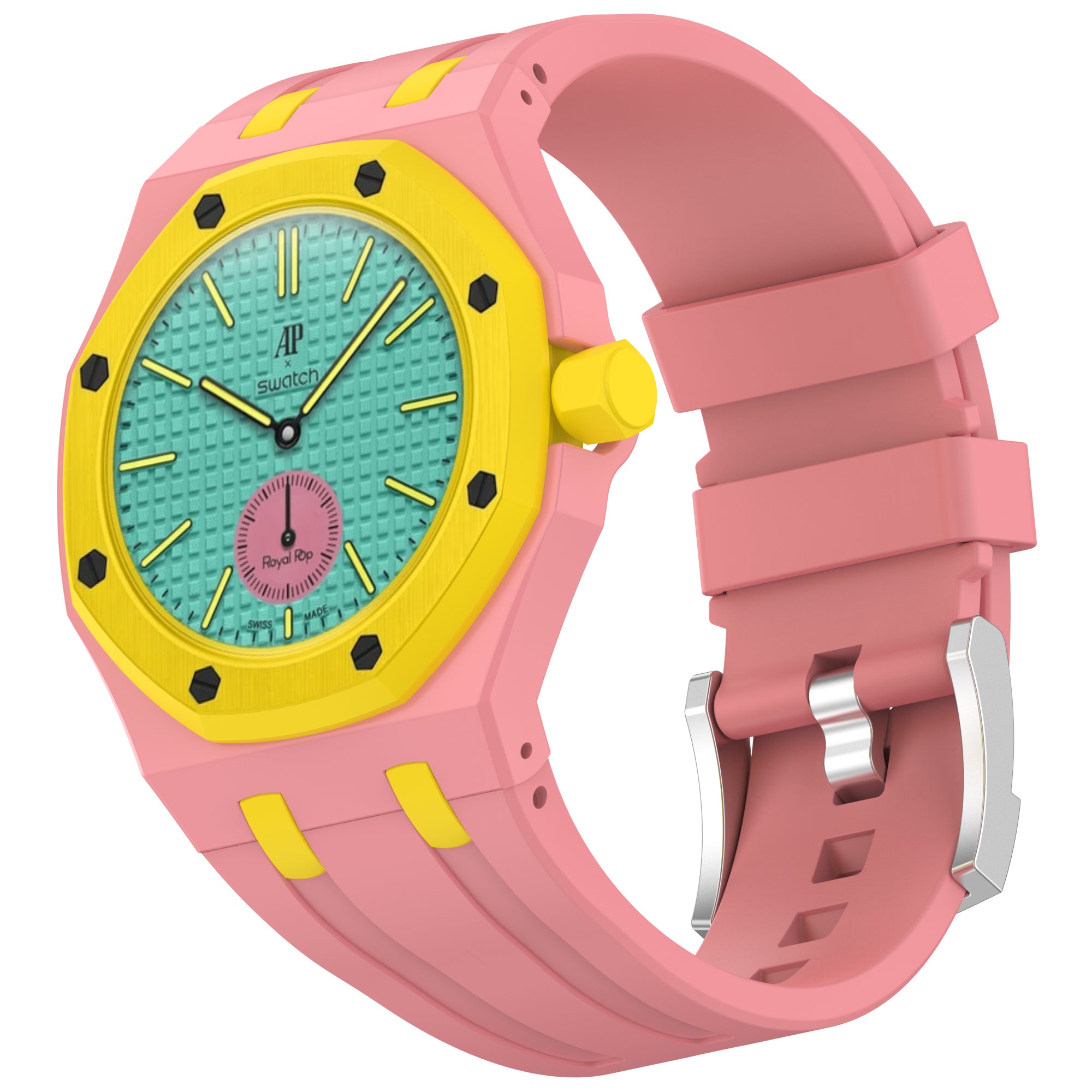 [PRE-ORDER] [AP x Swatch] Royal Pop Silicone Strap - Pink