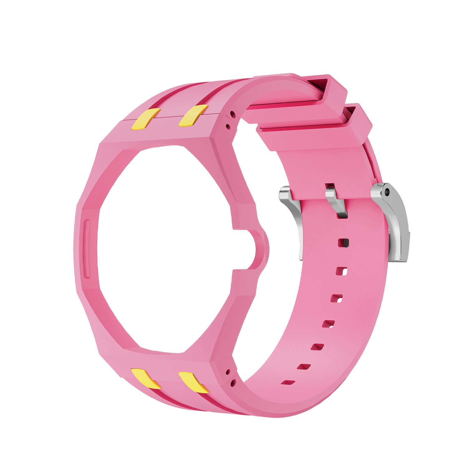[PRE-ORDER] [AP x Swatch Royal Pop] Bioceramic/Silicone Strap - Two Tone Pink / Yellow