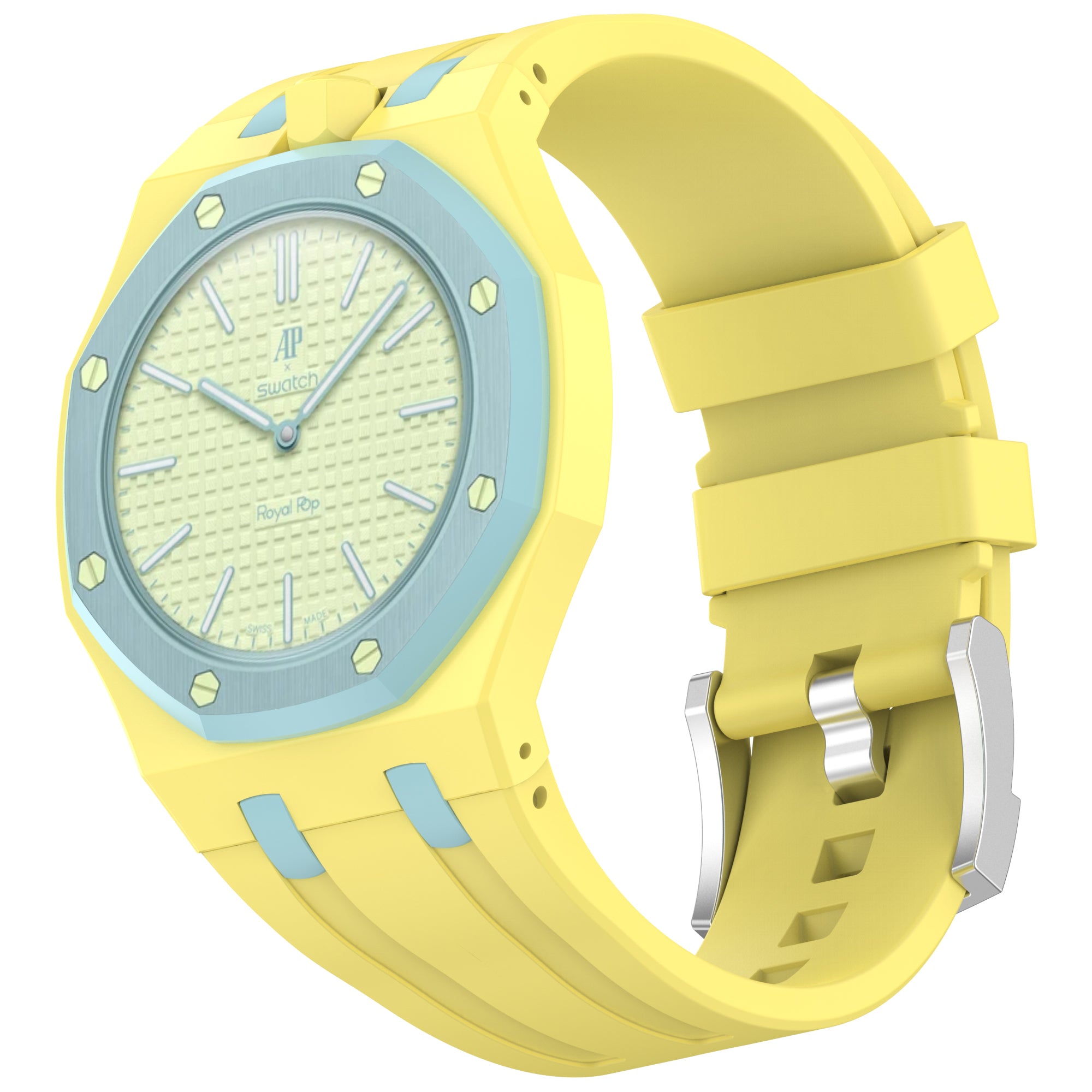 [PRE-ORDER] [AP x Swatch] Royal Pop Silicone Strap - Pastel Yellow