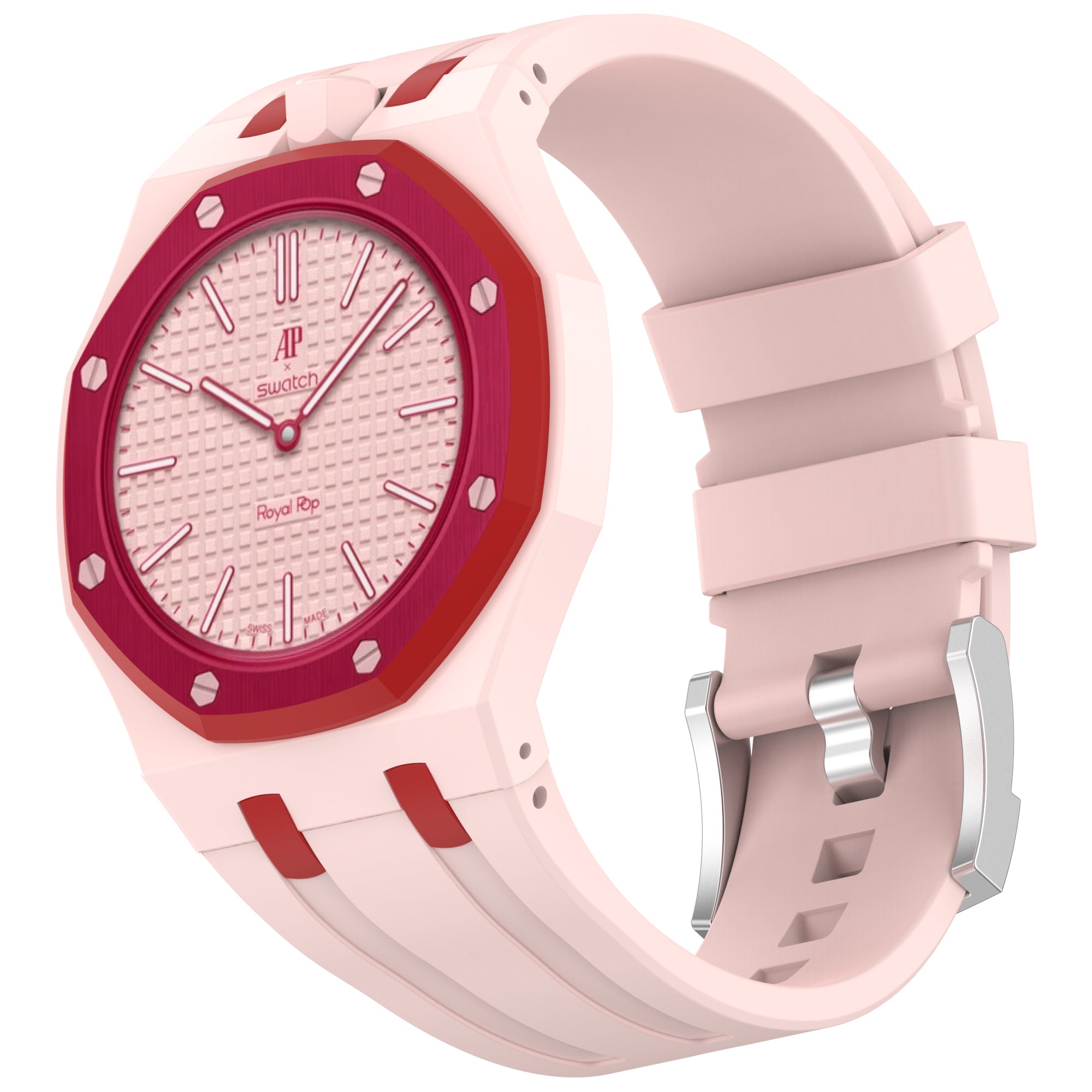[PRE-ORDER] [AP x Swatch] Royal Pop Silicone Strap - Rose Pink