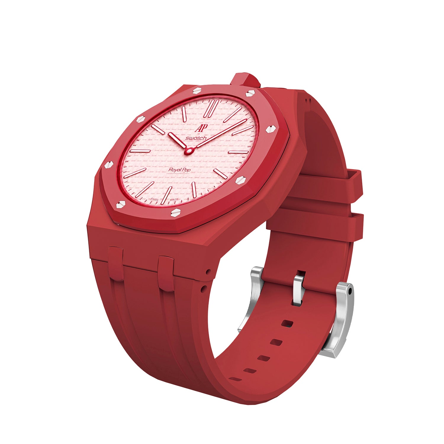 [PRE-ORDER] [AP x Swatch Royal Pop] Bioceramic/Silicone Strap - Red