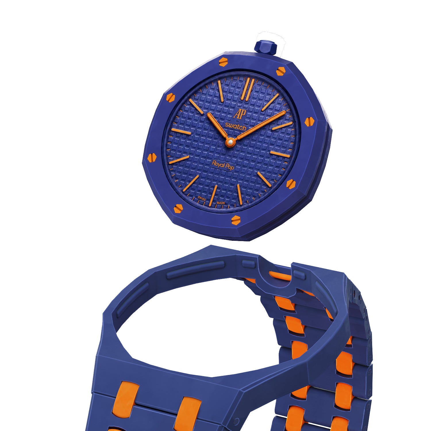 [AP x Swatch Royal Pop] Bioceramic Strap - Purple / Orange