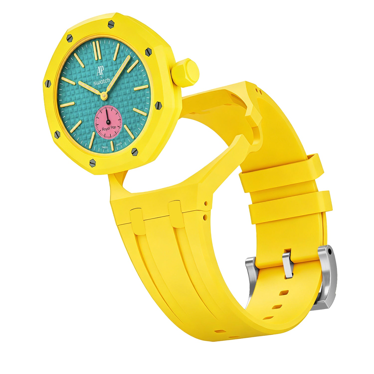 AP x Swatch Royal Pop Bio/Silicone Strap - Yellow | Strapify