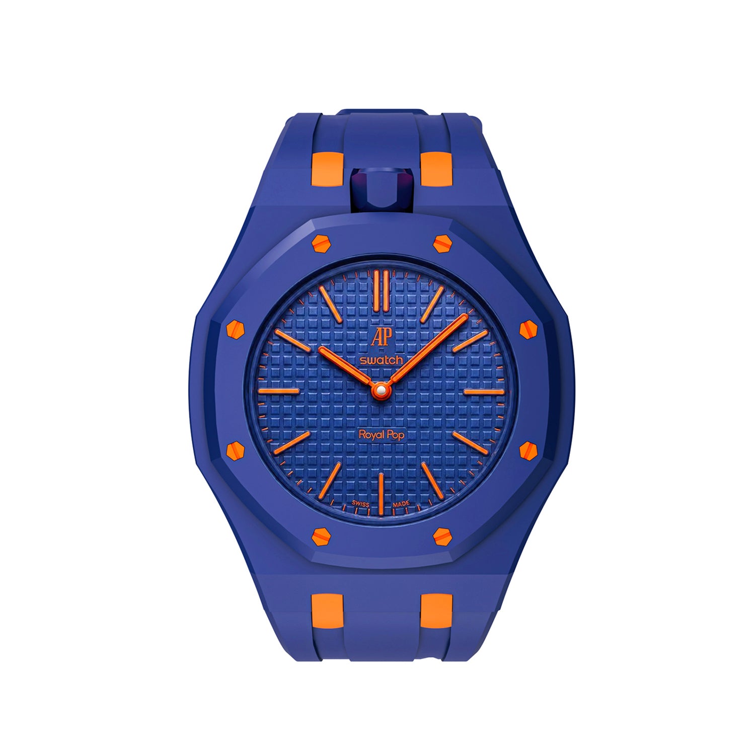 [PRE-ORDER] [AP x Swatch Royal Pop] Bioceramic/Silicone Strap - Two Tone Purple / Orange