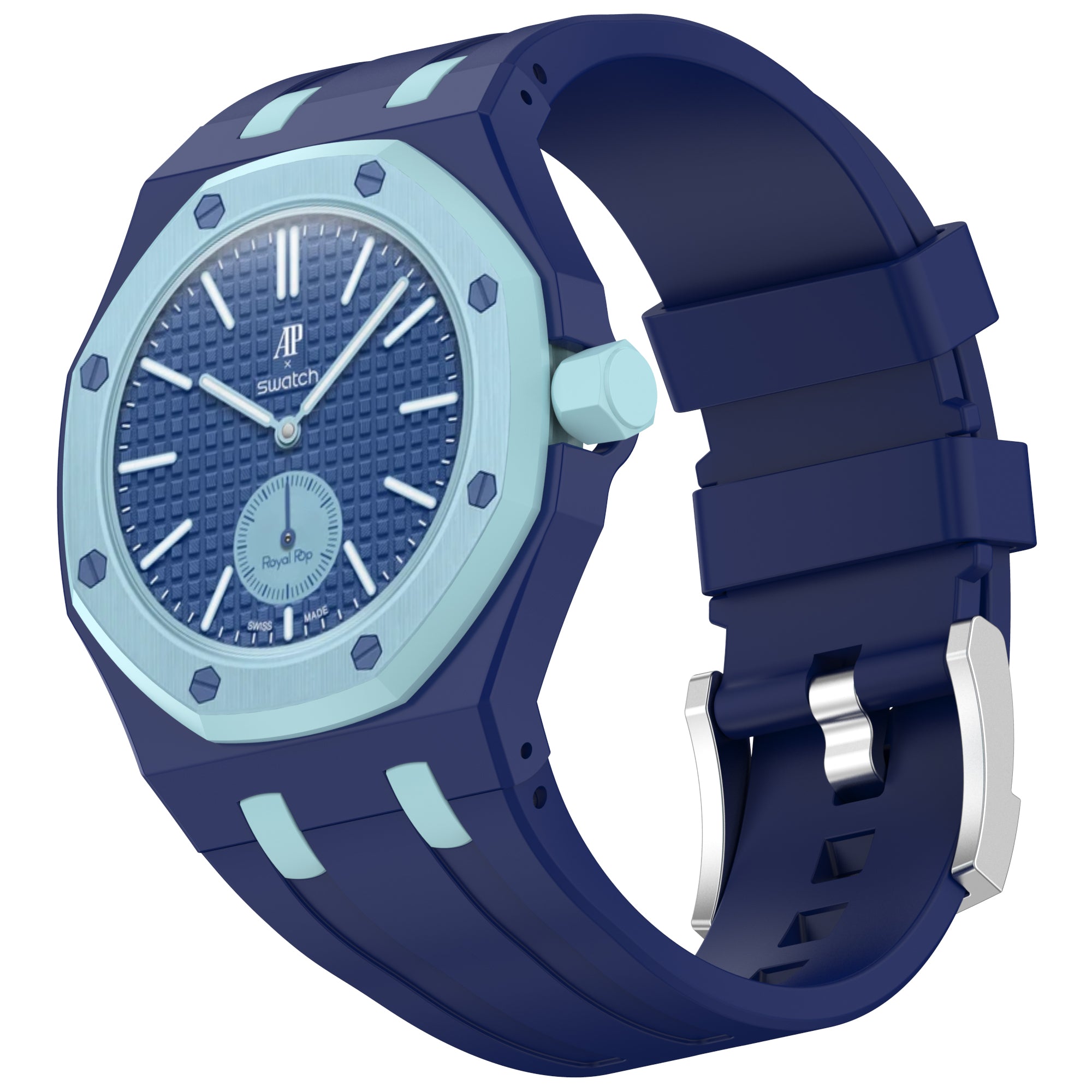 [PRE-ORDER] [AP x Swatch] Royal Pop Silicone Strap - Blue / Sky Blue