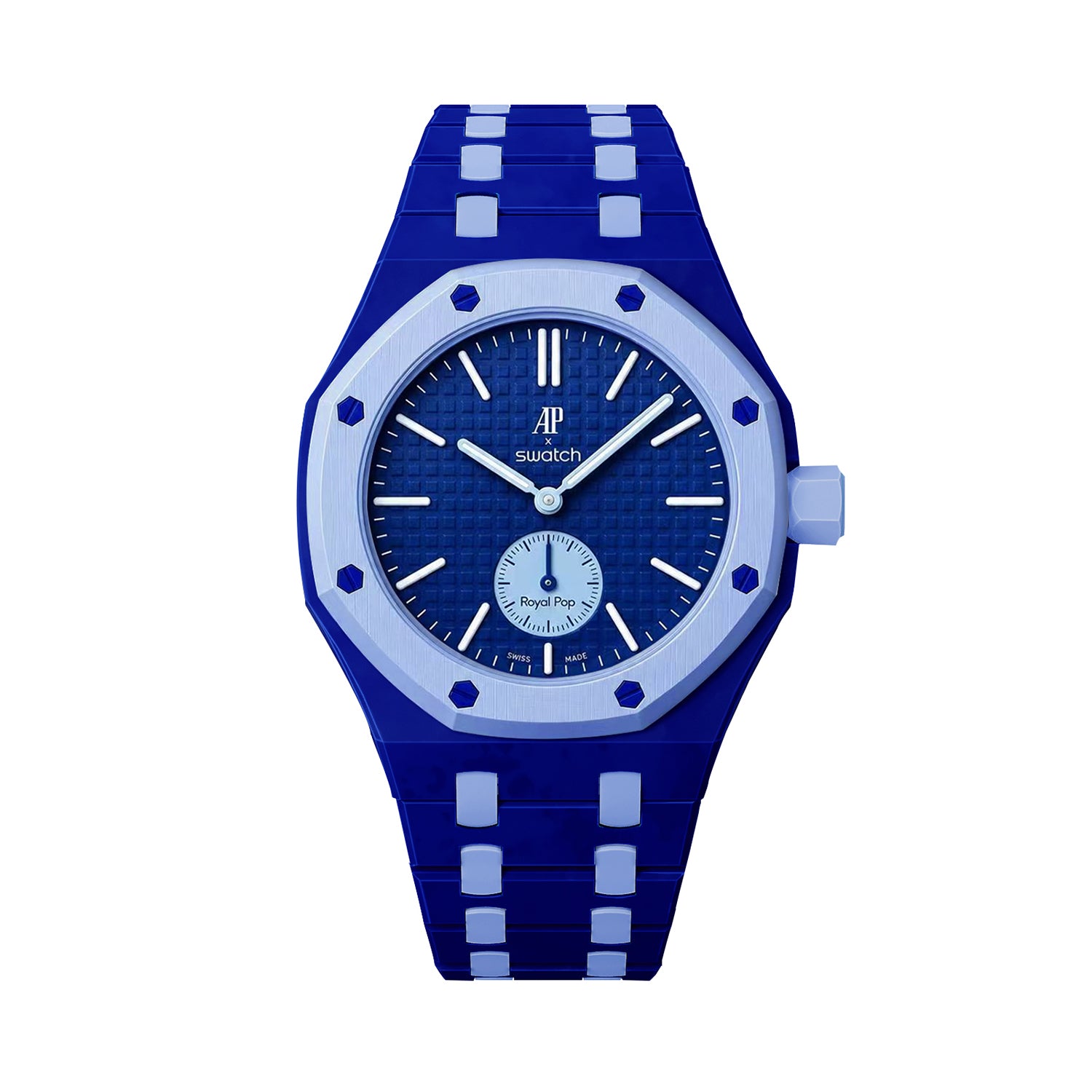 [PRE-ORDER] [AP x Swatch Royal Pop] Bioceramic Strap - Two Tone Blue / Sky Blue