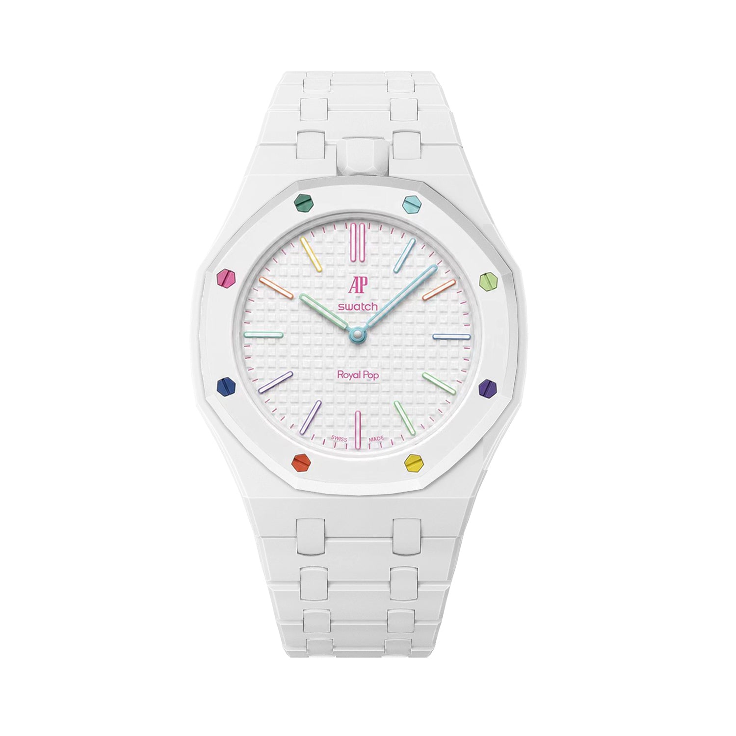 [PRE-ORDER] [AP x Swatch Royal Pop] Bioceramic Strap - White