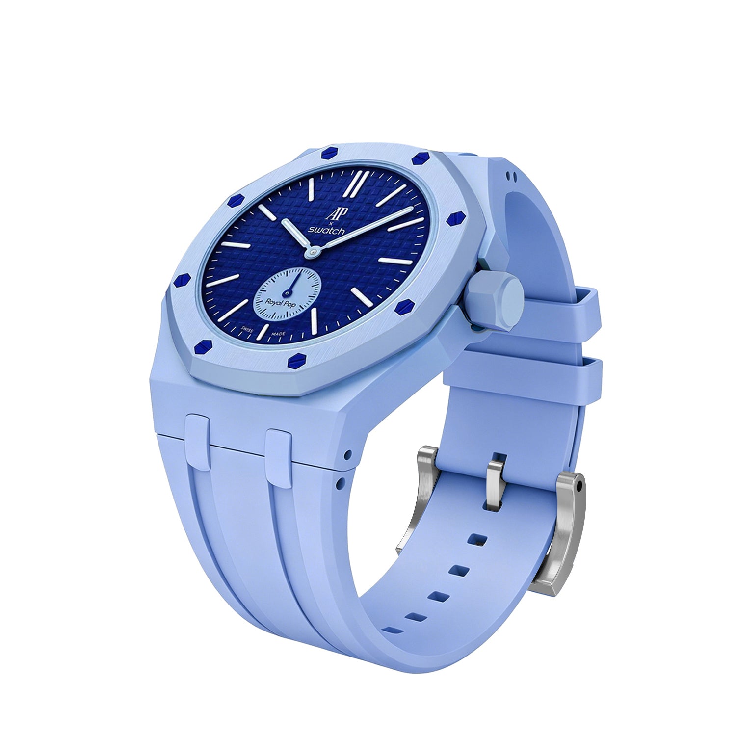 [PRE-ORDER] [AP x Swatch Royal Pop] Bioceramic/Silicone Strap  - Blue
