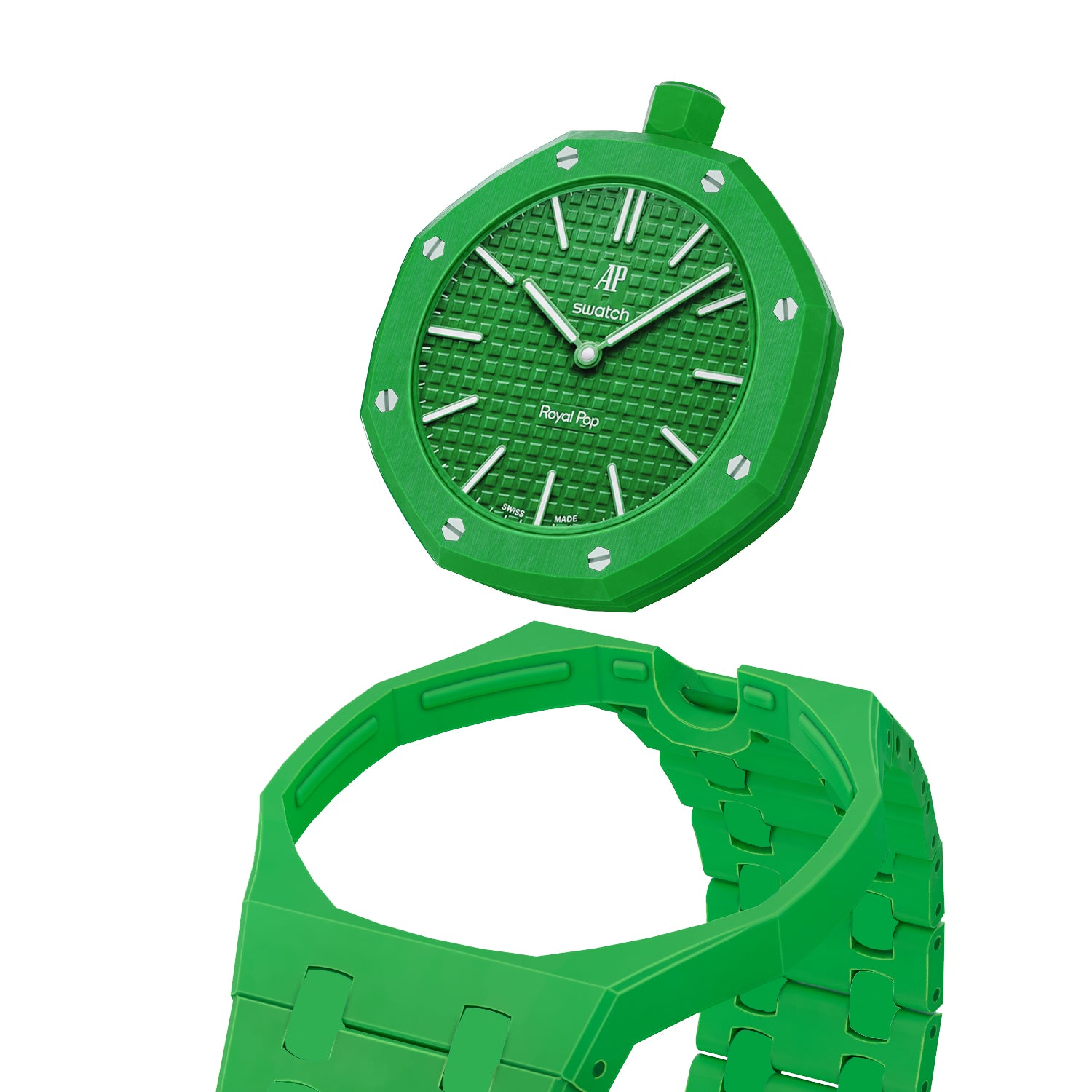 AP x Swatch Royal Pop Bioceramic Strap - Green | Strapify