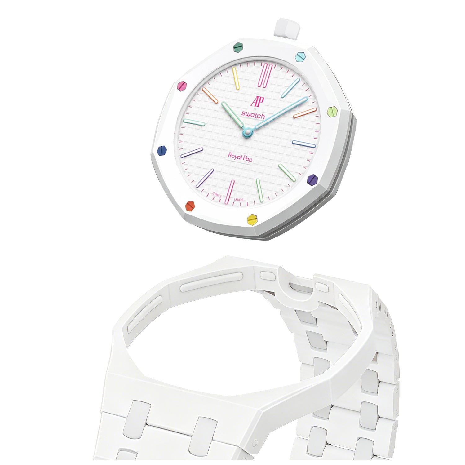 [PRE-ORDER] [AP x Swatch Royal Pop] Bioceramic Strap - White