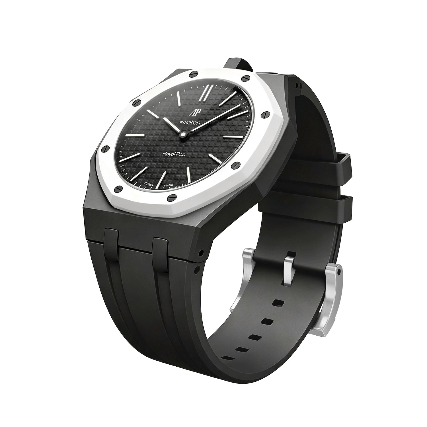 [PRE-ORDER] [AP x Swatch Royal Pop] Bioceramic/Silicone Strap - Black